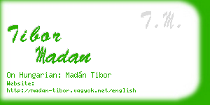 tibor madan business card